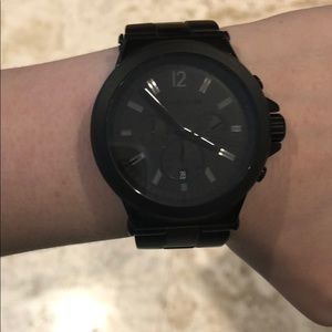 MICHAEL KORS ALL BLACK WATCH!! BARELY USED!